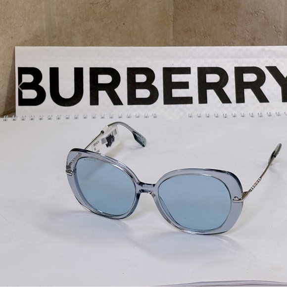 New Burberry B4375 4023/80 Eugenie Azure Blue Sunglasses. Blue lenses. main image 14